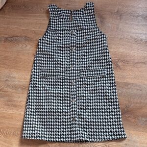 Nicole Miller Black&White Houndstooth Button-Down Dress or Jumper Girls Size 8
